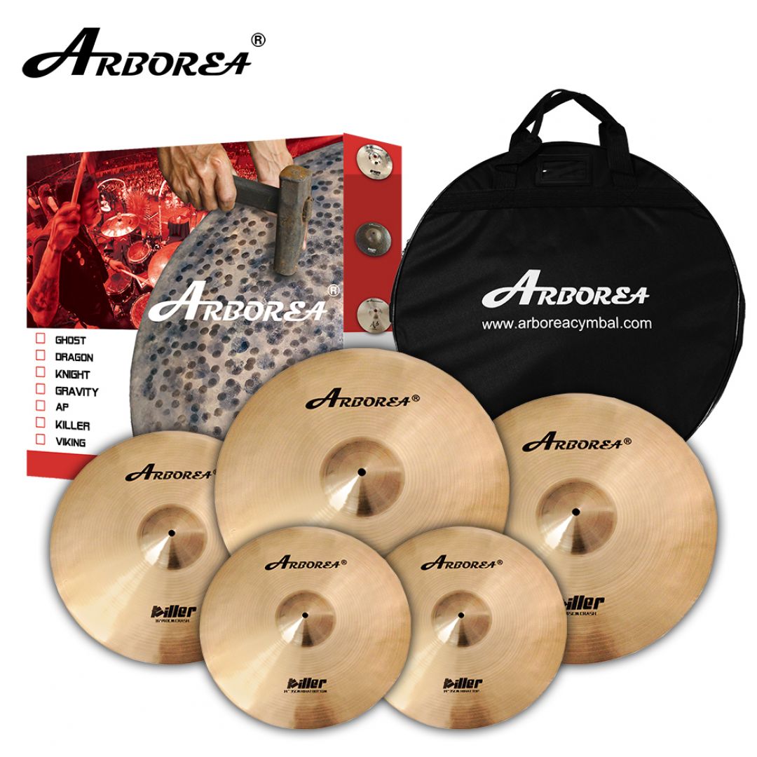arborea-killer-set-de-platillos-14-hi-hat--16-crash--18-crash--20-ride-con-gran-sonido-5407